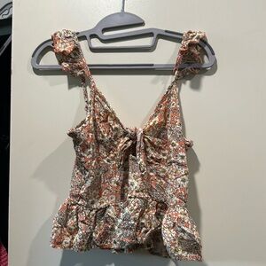 Floral crop top tank top